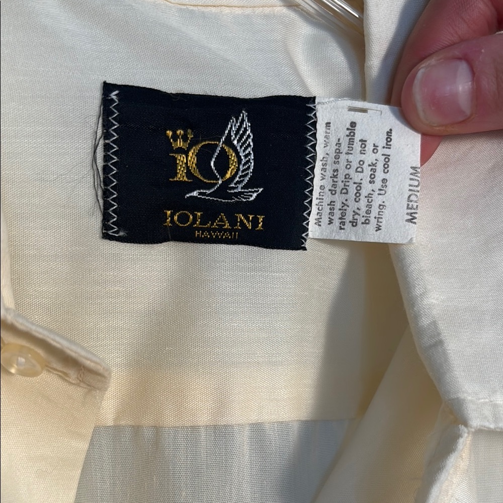 Men's Cream Short Sleeve Shirt - Picture 2 of 6